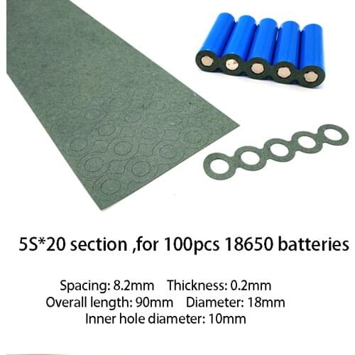 5S Li-ion Lithium 18650 Battery Barley Paper Pack Cell Insulation Gasket Pad Insulating Tape Patch Electrode Insulated adhesive
