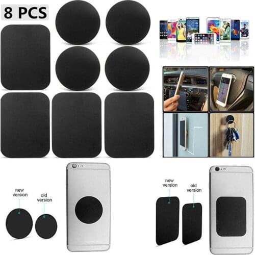 8pcs Metal Plates Sticker Car Mount Replace Metal Adhesive Plate For Magnetic Phone Car Holder Super Thin Steel Insert Plate