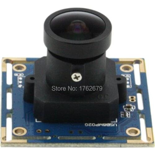 8MP 170 degree fisheye lens usb camera board 3264X2448 Mjpeg YuY2 Sony (1/3.2'') IMX179 for box inside surveillance