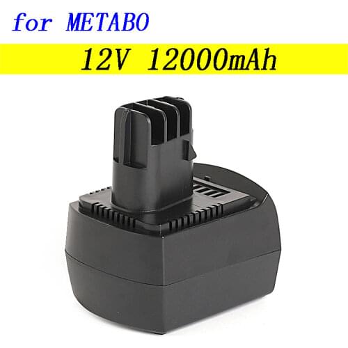 Original 12V 12000mAh Ni-MH Replacement Power Tool Battery for METABO 6.02151.50 BZ12SP BS 12 SP BSZ 12, BZ 12 SP SSP 12 ULA96
