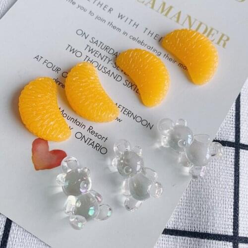 DIY accessories wholesale simulation fruit orange cute bear pendant pendant accessories materials