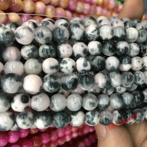 Free Shipping Round Smooth Dark Green White Jadee Beads Jewelry Beads For Jewelry Making Diy Bracelet
