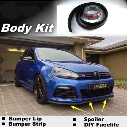 Bumper Lip Deflector Lips For Volkswagen VW Golf 3 4 5 6 7 Rabbit Caribe Cabrio Front Spoiler Skirt / Body Kit / Strip