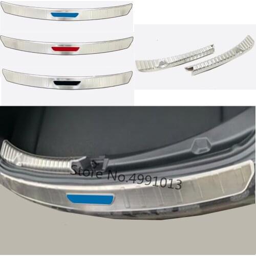 For Tesla Model 3 2018 2019 2020 2021 Styling Rear Back Trunk Inner Outside Bumper Out Internal Plate External Frame Threshold