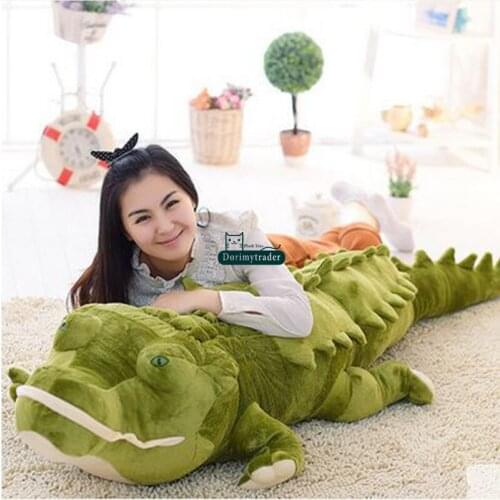 Dorimytrader New 71'' / 180cm Large Stuffed Soft Plush Cartoon Animal Crocodile Toy Great Baby Gift Free Shipping DY60877