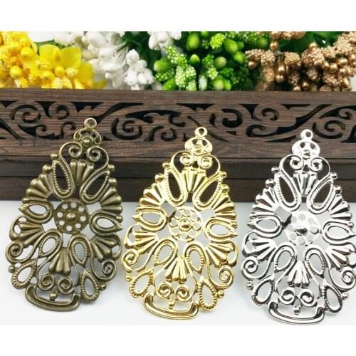 20pcs Filigree drop connectors Wraps Metal Charms For Embellishment Scrapbook DIY Jewelry Metal Craft Wraps