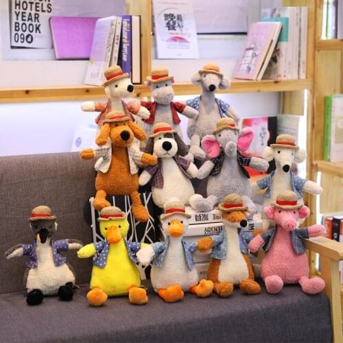 30cm Duck Plush Toys Hot Animal Goose Pig Dog Fox Bear Penguin Baby Toys Elephant Mouse Hippo Birthday Stuffed Gift For Kids