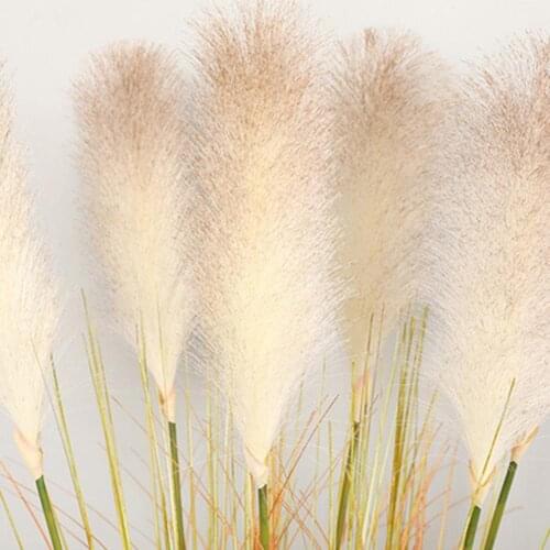 1Pc Fake Reed flower Artificial Cloth Phragmites Reed Plant DIY Pampas Grass Wedding Party Layout Phragmites Flowers Table Decor