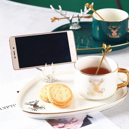 Nordic Ceramic Coffee Cup European Style Small Luxury Set Exquisite Snack Plate Afternoon Tea Cup