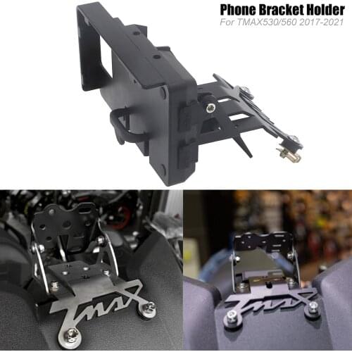 For YAMAHA TMAX 530 T-MAX 560 2017-2020 Motorcycle Windscreen Phone Navigation Bracket USB Wireless Charging Mounting Holder