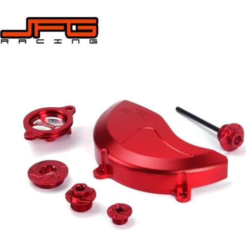 CNC Oil Filter Cap Engine Side Cover Dipstick Dip Set Magnetic Oil Drain Plug Bolt For HONDA CRF450X 05-16 CRF250R 10-16 CRF