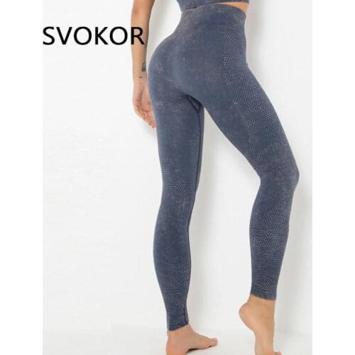 SVOKOR Push Up Seamless Leggings for Women Fitness High Waist Workout Legging Booty Scrunch Gym Clothing Skinny Sport Pants