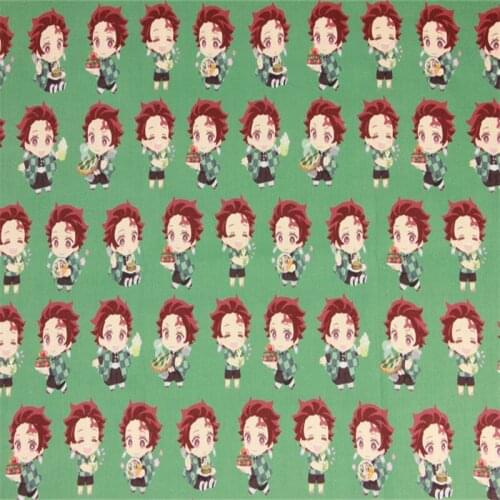 Cartoon Anime Demon 100% Cotton Fabric for Boy Clothes Bedding Set Hometextile Cushion Cover Backpack DIY