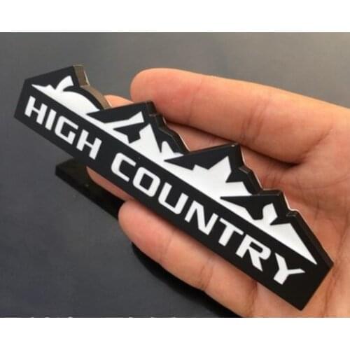 New Metal HIGH COUNTRY 4X4 Auto Trunk Emblems Badge Decal Sticker Car Accessories Car Decor Decorations
