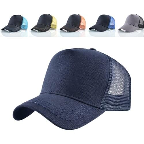 Solid Color Patchwork Baseball Cap For Men Summer Mesh Quick-drying Womens Sun Hats Work Caps