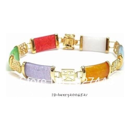 Wholesale free shipping >>Wonderful Beautiful white blue green purple yellow red stone Bracelets