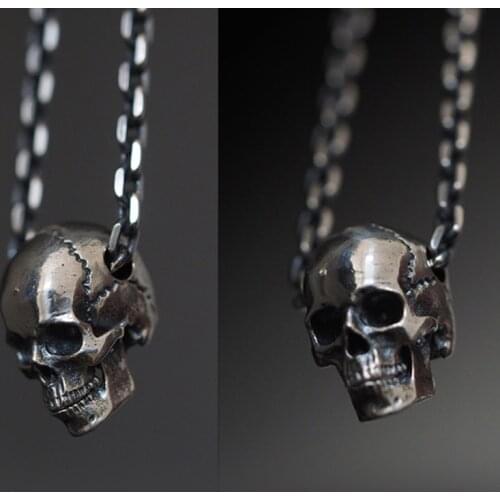 Punk Skull Brass Knife Beads Umbrella Rope Skull Bead Red Copper Vintage Paracord Beads DIY Personality Pendant