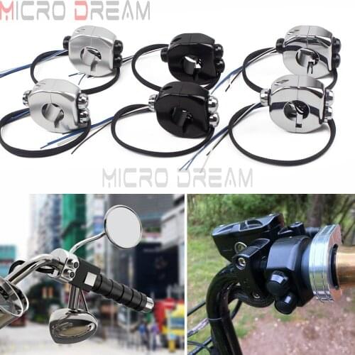 25mm 1" 22mm 7/8in Motorcycle Handlebar Switch Self Latch & Momentary 3 Push Buttons For Harley Cafe Racer Yamaha Bobber XS650