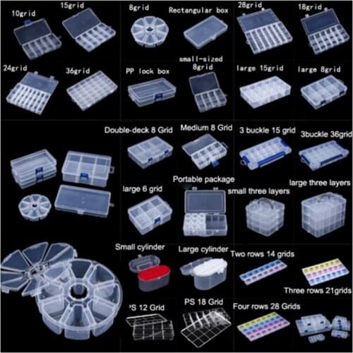 Multiple shapes Plastic Storage Box Storage Box box for jewelry Diamond Embroidery Craft Bead Pill Storage Tool 20185221