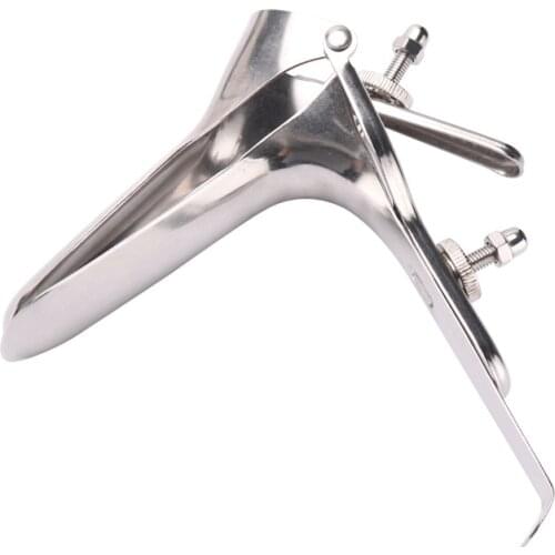 Hot Medical Themed Toys Stainless Steel Expansion Yin Voyeuristic Device Vaginal Dilators Colposcope Speculum Anal Sex Tools