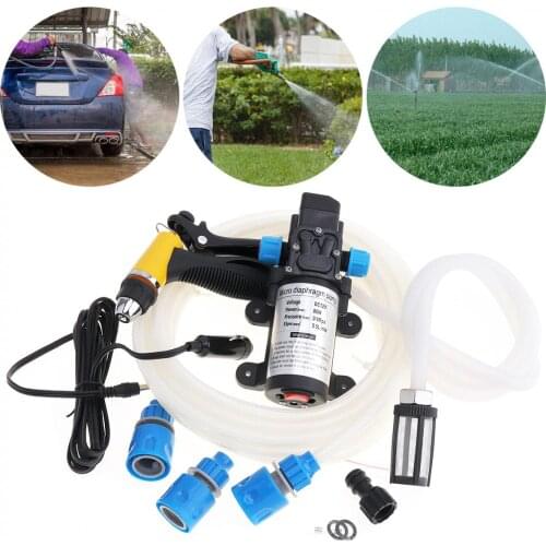 DC 12V 80W Portable High Pressure Electric Car Washing Machine Washing Tool Kit Universal Auto Water Gun