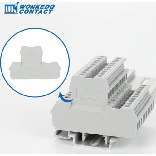 10pcs D-MBKKB2.5 For MBKKB2.5 UK Terminal Block Accessories End Cover Plate Din Rail Terminal Blocks
