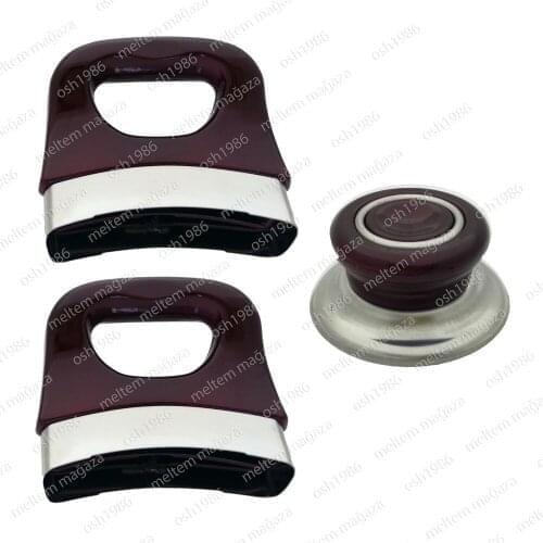 Universal Replacement Cookware Kitchen Accessory Knob Screw Handle Pan Hand Grip Handle Cover 1 SET Dark purple HT-TT0001-14