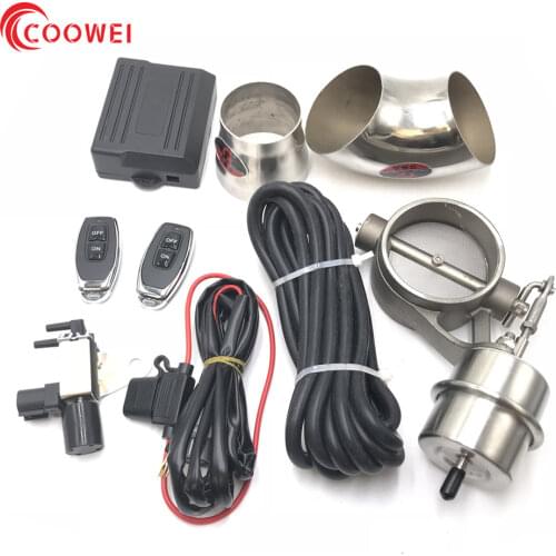 2.5''inch Exhaust Control Valve With Remote Control Car Stainless Electric Exhaust Valve Cut outs Electric Exhaust Cutout kit