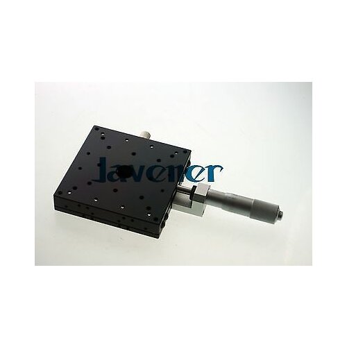 X-axis 100X100mm Centre Adjustable Manual Linear Stage Cross Roller Bearing