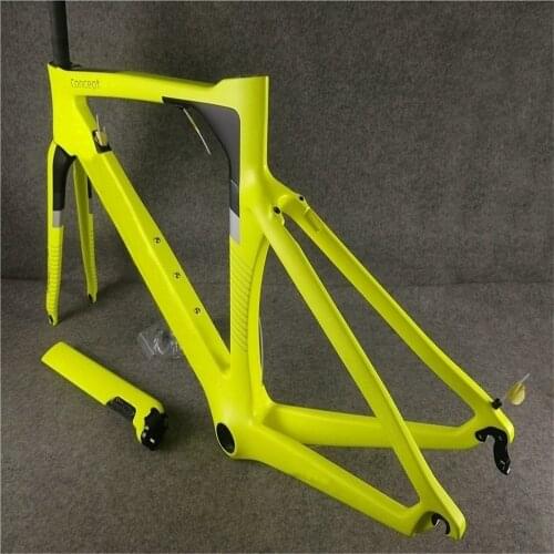 16 Colors Yellow Fluo Concept Carbon Road Frame Carbon Bike Frames V3RS C64 bicycle framework 45cm 48cm 50cm 52cm 54cm 56cm