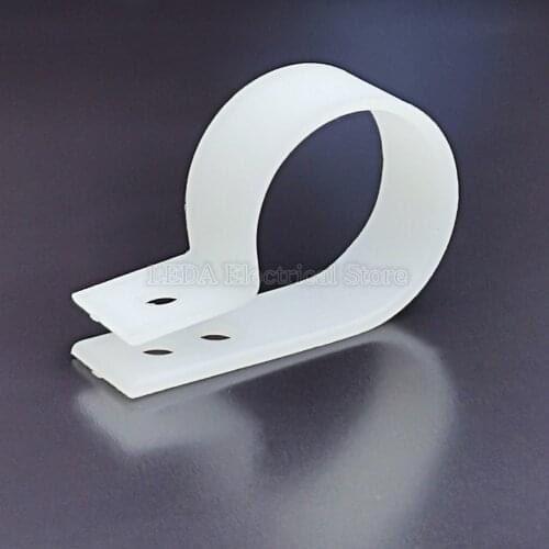 100PCS 23mm R-Type Nylon Cable Clamp Plastic P Clips Hose Fasteners Cable Durable Mounting Fix Hardware Electrical Fittings