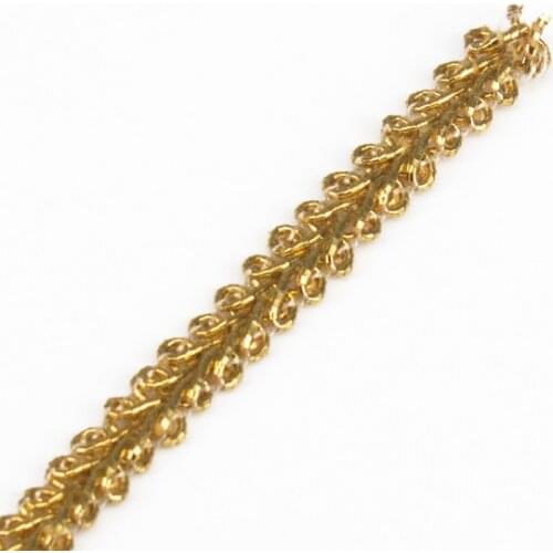 10Y Gold Braided Trim 6mm Ribbon Applique Tape Trimming Lace Trims Diy Sewing Accessories for Cloth Dress
