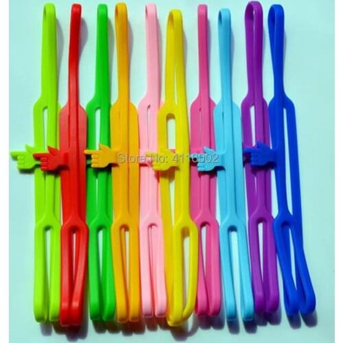 300pcs Silicone Cartoon Fingers Bookmarks Candy Color Book Clip Organizer Reader Tool Stationery Supplies Party Gift