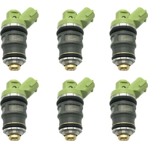 6PCS Fuel Injector For Toyota Hiace RZH1# RCH1# T.U.V RZ 2RZE 1RZ RZF80 RZF85 VAN RZH103 Oem 23250-75060 23209-75060