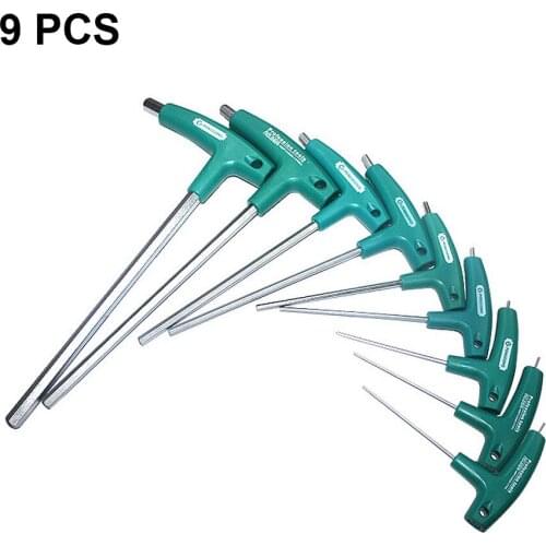 9/6Pcs Allen Key Hex Wrench Set Flathead T-Handle Spanner Hexagon Screwdriver Hand Tools Auto Bike Motorycle ReapairTools