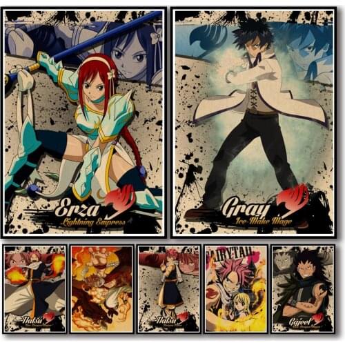 Diamond Painting 5D DIY Fairy Tail Anime Embroidery Mosaic Full Cross Stitch Kits Posters Wall Art Living Room Home Decoration