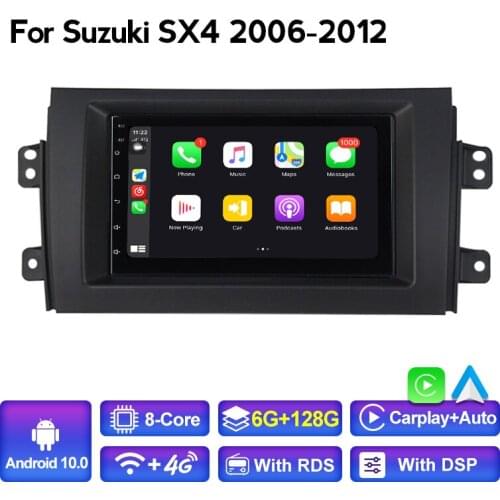 Android 10 DSP Car Radio Multimedia DVD Player For Suzuki SX4 2006-2012Touch Screen Stereo BT GPS Navigation Auto