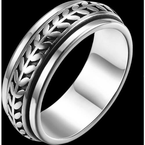 BOCAI New Real Creative 100% s925 sterling silver jewelry transfer couple ring stylish simple style mens ring