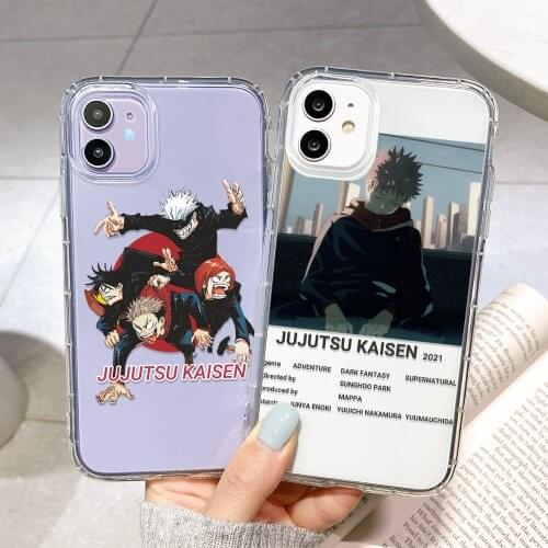 Case For Iphone 11 Case Silicon ShockProof Jujutsu Kaisen Anime Funda Iphone 12 Pro Max 7 8 XR SE 2020 X Xs 6 6s Plus mini Cover