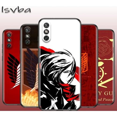 Attack on Titan Scouting Legion for Huawei Y9A Y9 Y9S Y8S Y8P Y7P Y7 Y6S Y6 Y5P Y5 Prime Pro Lite Black Phone Case
