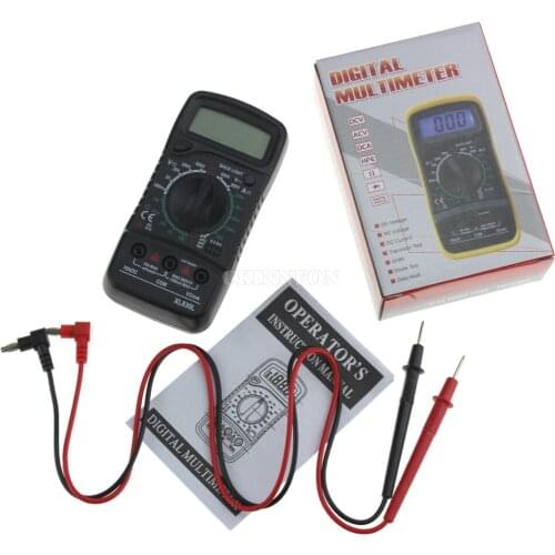 50Pcs/Lot High Quality Backlight Digital LCD Multimeter Voltmeter Ammeter XL830L AC DC OHM Volt Tester Test Current