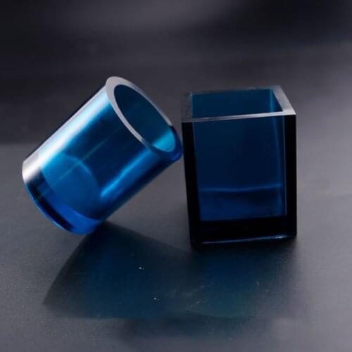 DIY Crystal Epoxy Mold Square Cylindrical High Mirror Pen Small Flower Pot Molds X4YA