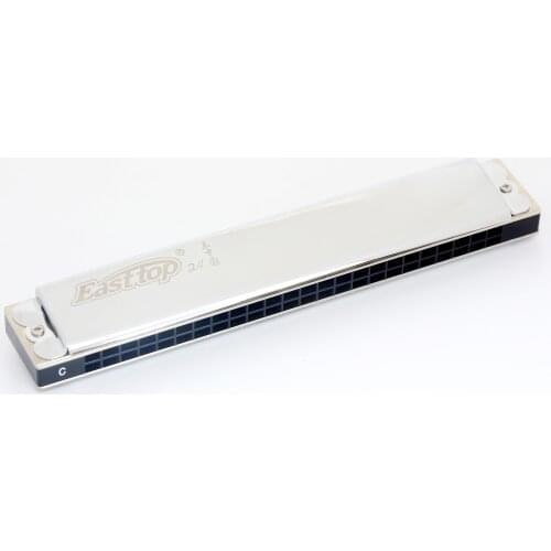 Easttop Polyphonic Harmonica T2406 Thickened Playing Professional Reed 24 Hole Polyphonic C Tune Harmonica