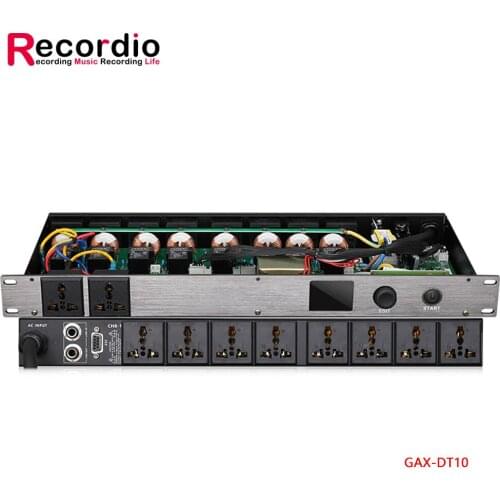GAX-DB03 Professional 10-outlet power sequencer controller Conditioner Surge Protector Power Supply Regulator LED Display