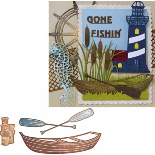 Boat Rowboat With Paddle Die Cuts For Cards Making dies scrapbooking Boat Rowboat With Paddle metal cutting dies new 2019