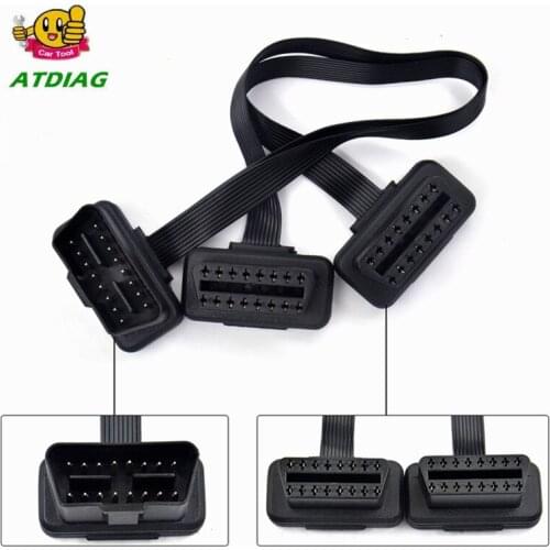 TOP ODB OBD2 Cable 16 Pin 1 Male To 16 Pin 2 Female OBD II OBD2 Connector OBD2 1-2 Extension Diagnostic Cable Free Shipping