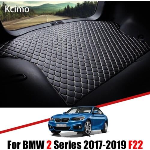 Leather Car Trunk Mat Carpet Tail BMW F22 Cargo Liner For BMW 2 Series facelift 2017-2019 Trunk Boot Mat BMW 2 coupe Liner Pad