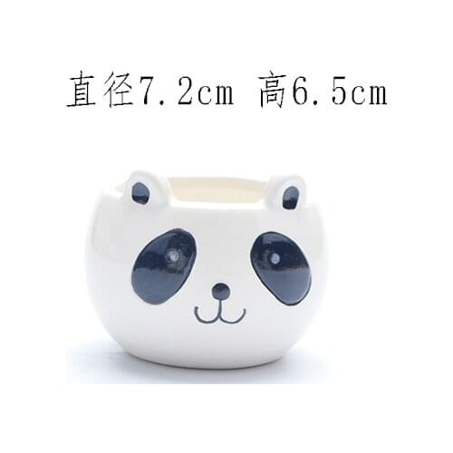 Cute Cartoon Bear Flower Pot Ceramic Flowerpot Succulent Plant Container Green Planters Small Bonsai Pots Home Decoration