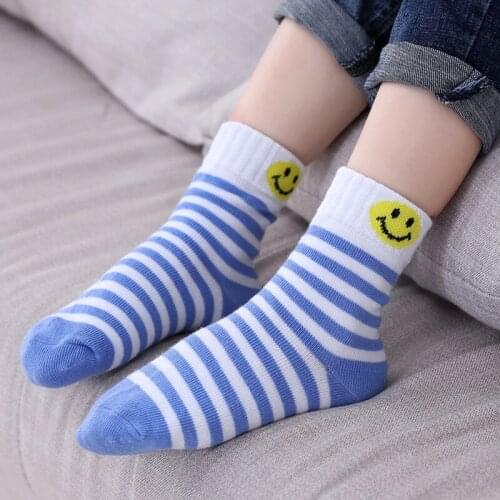 New Breathable Childrens Socks Autumn and Winter Boys and Girls Socks Fashion Korean Socks Children Cartoon Socks 5Pairs/Lot