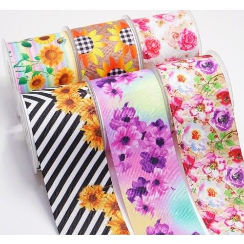 DIY Handmade Materials Printed Grosgrain Ribbon 50 Yard Per Size 53736